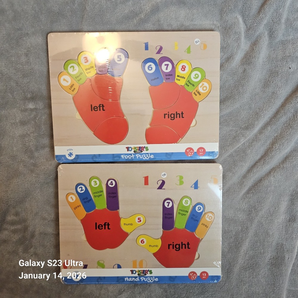 Wooden‎ Hand And Foot Puzzles-2 Individually Wrapped